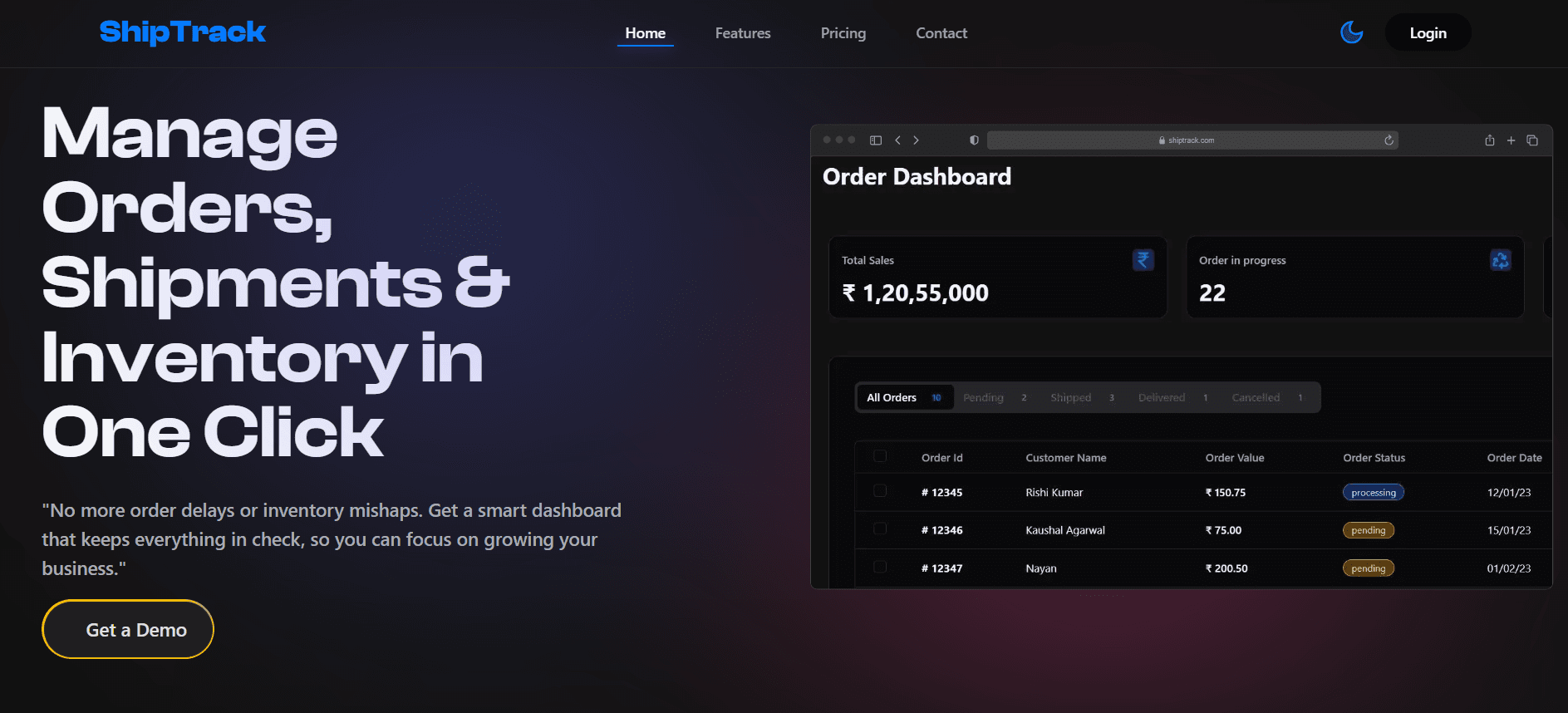 ShipTrack - Workflow Automation SaaS Platform project cover
