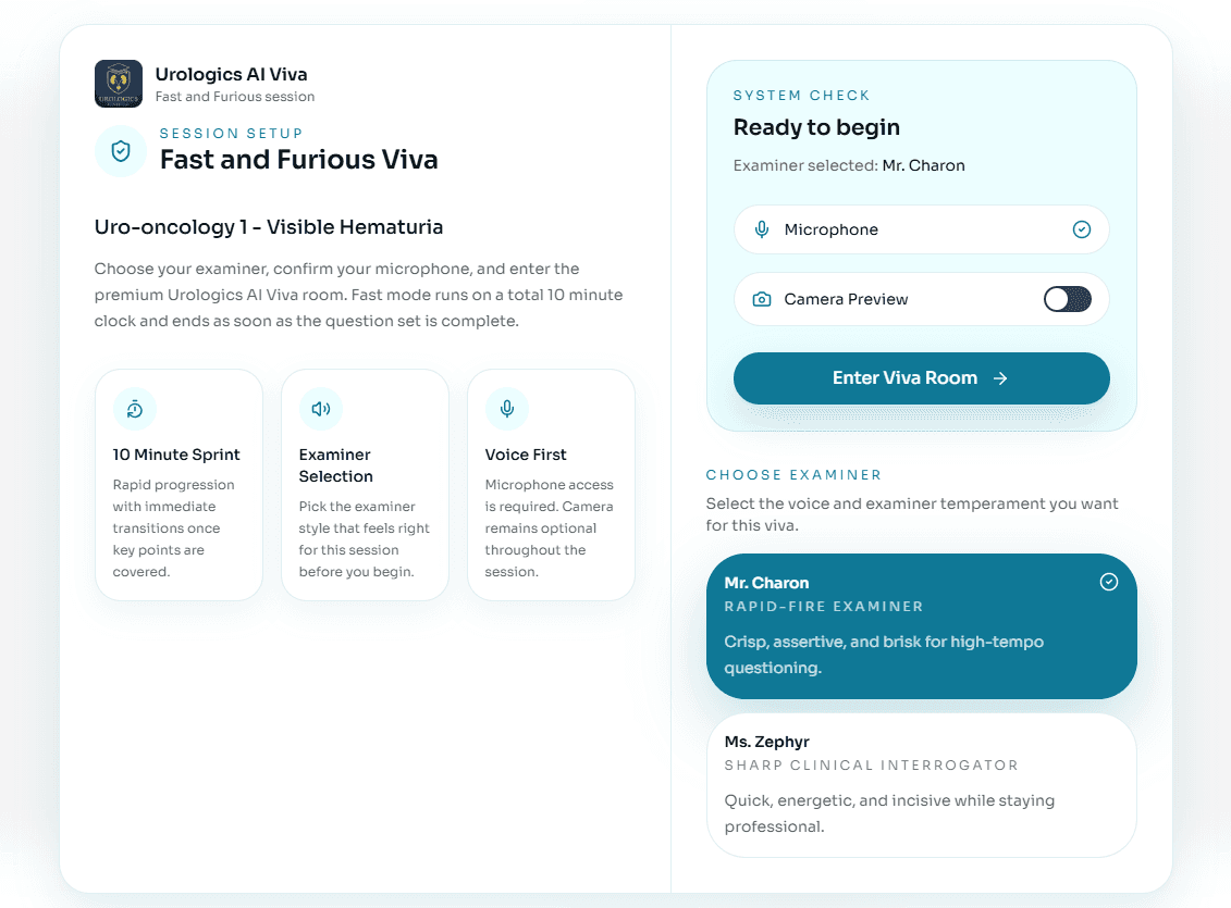 Urologics - AI-Assisted Learning Platform desktop preview